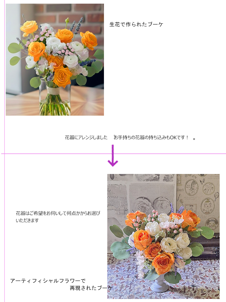 オーダーメイドブーケ　結婚記念日　プレゼント
