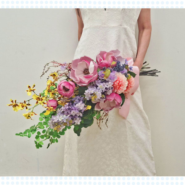 アーティフィシャルフラワーブーケ　大きい　